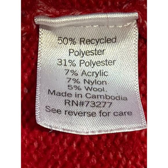 Nine West Sweater Womens Red LG High Neck LS Pullover Christmas Holiday Winter - Picture 5 of 6